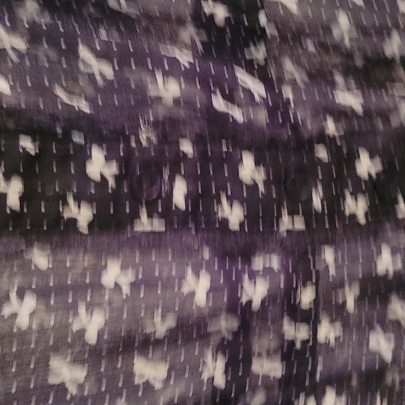 Sheer black and white top with bows - Picture 3 of 4